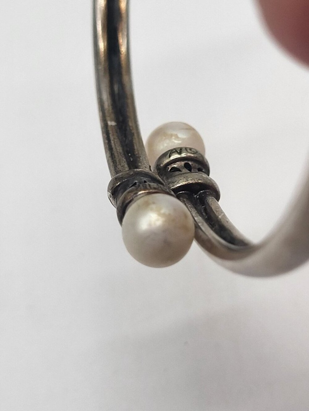 Alwand Vahan AV Sterling Silver 925 10k Pearl Bypass Bracelet Wrap *READ - Picture 9 of 11
